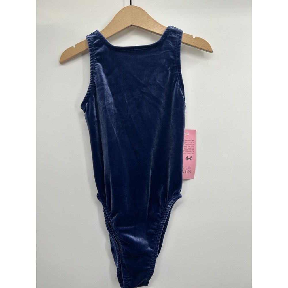 Leotard Dance Girls 4-6 Blue Velvet